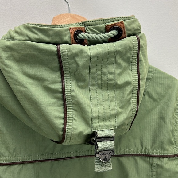 Naketano Brave New World Jacket Green Hooded Utility Parka Womens Size Large - Picture 9 of 14